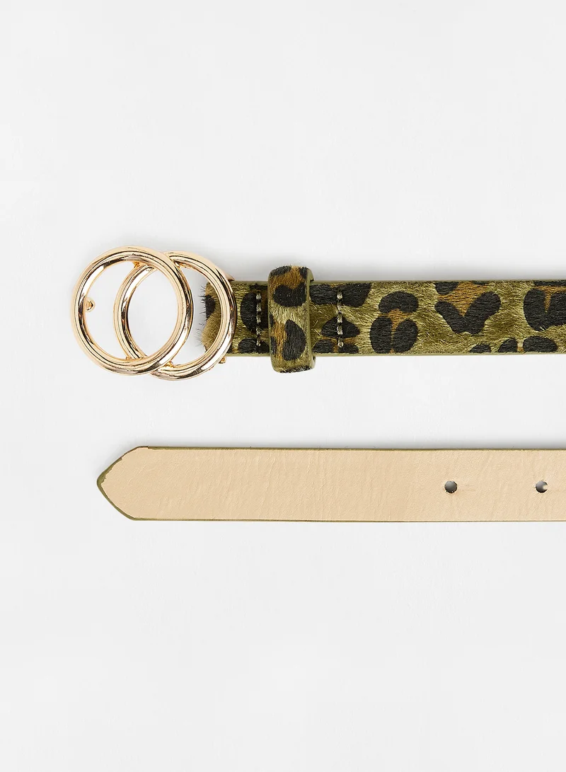 ONLY Leopard Print Belt Multicolour
