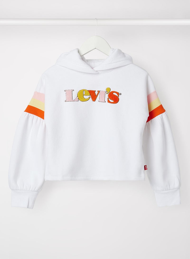 Teen Rainbow Trim Cropped Hoodie White - v1633076503/N50492513V_1