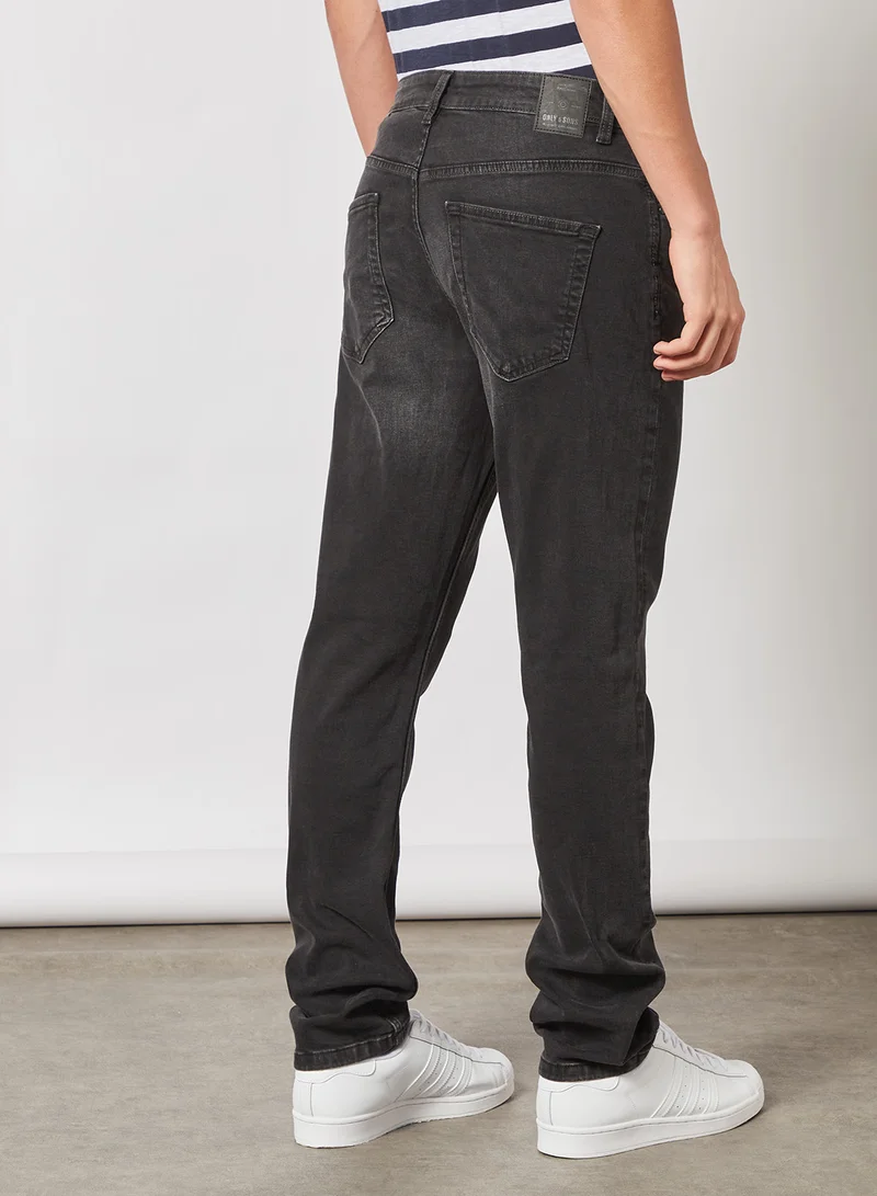 Only & Sons Regular Fit Jeans Black