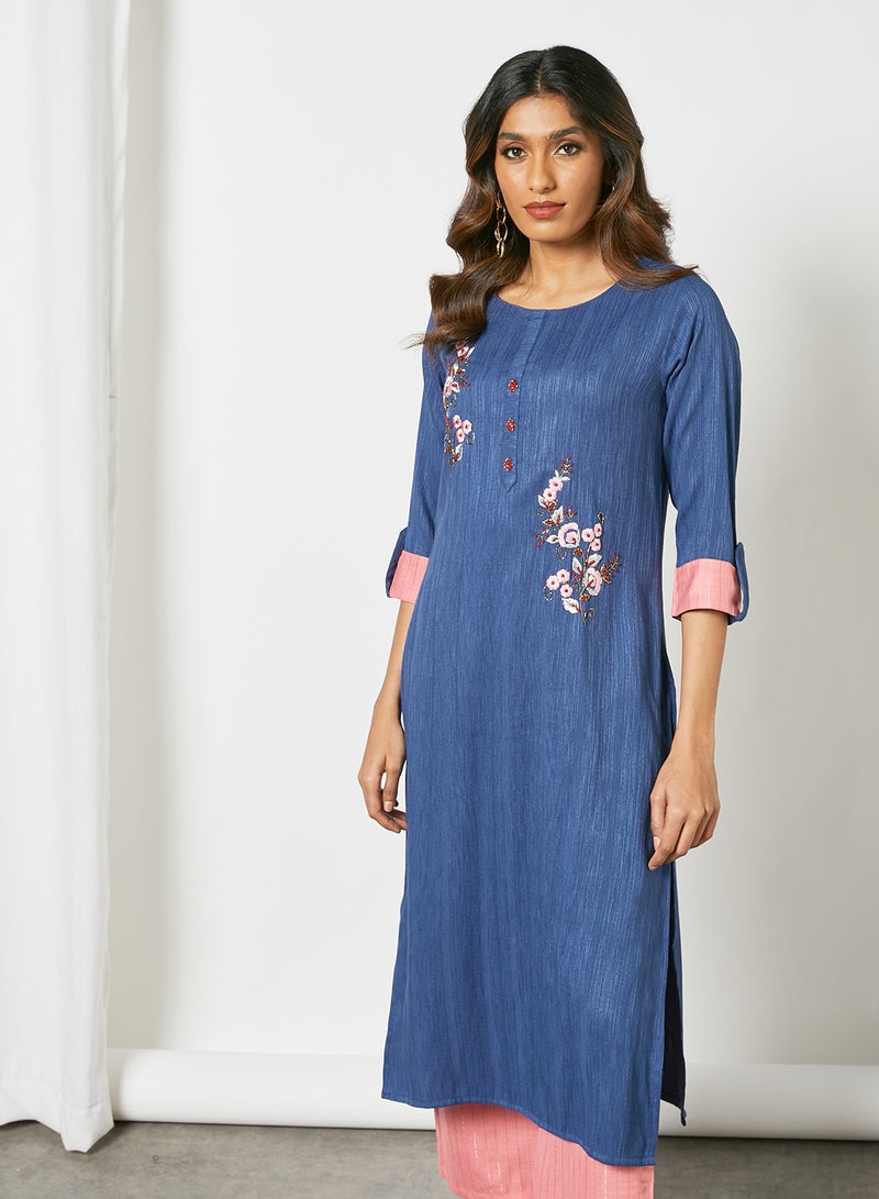 Zyna Fashion - 2-Piece Modest Kurta Set Multicolour - Image 1