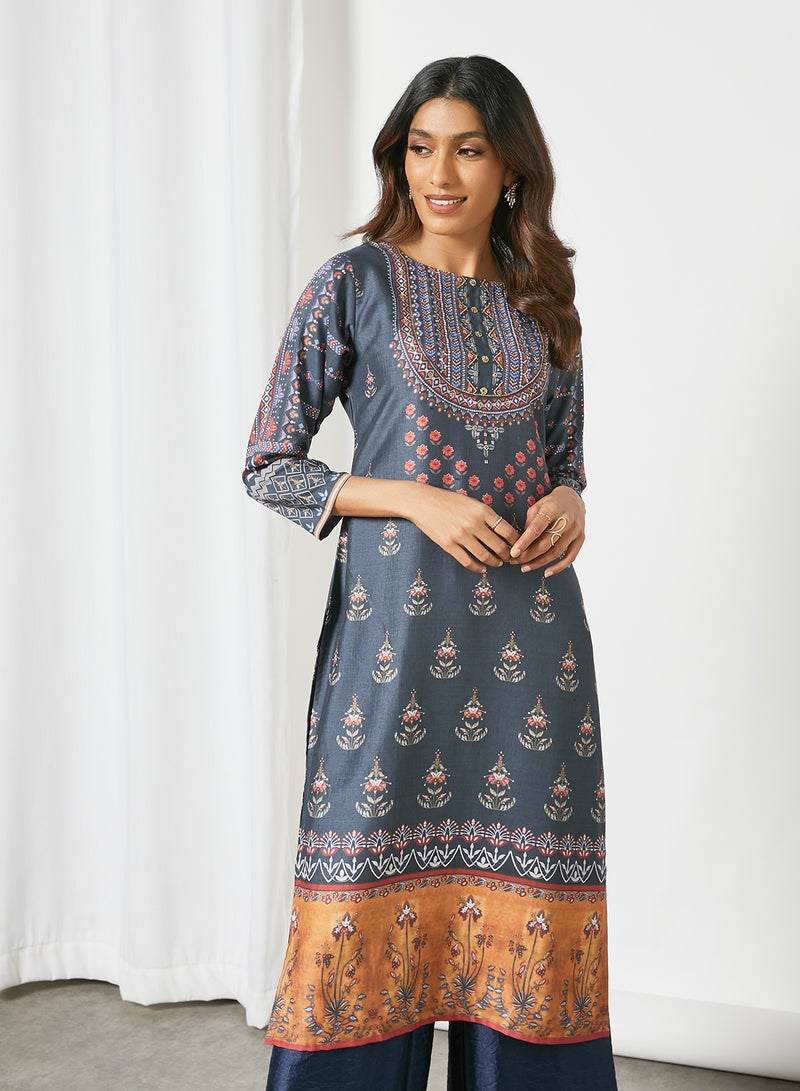 Zyna Fashion - Trendy Elegant Kurta Multicolour - Image 1