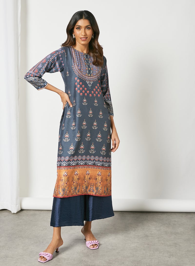 Zyna Fashion - Trendy Elegant Kurta Multicolour - Image 1