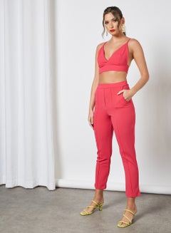 FEMME LUXE Notch Collar Three-Piece Suit (Set of 3) Pink  - Image 3