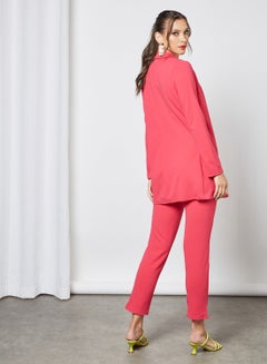 FEMME LUXE Notch Collar Three-Piece Suit (Set of 3) Pink  - Image 4