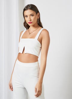 FEMME LUXE Strappy Crop Top and Pants Set (Set of 2) White  - Image 2