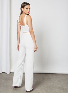 FEMME LUXE Strappy Crop Top and Pants Set (Set of 2) White  - Image 4