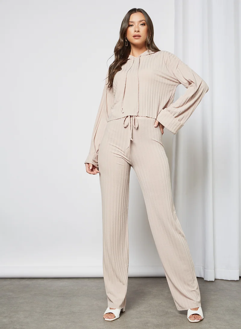 FEMME LUXE Hoodie Pyjama Set Light Grey