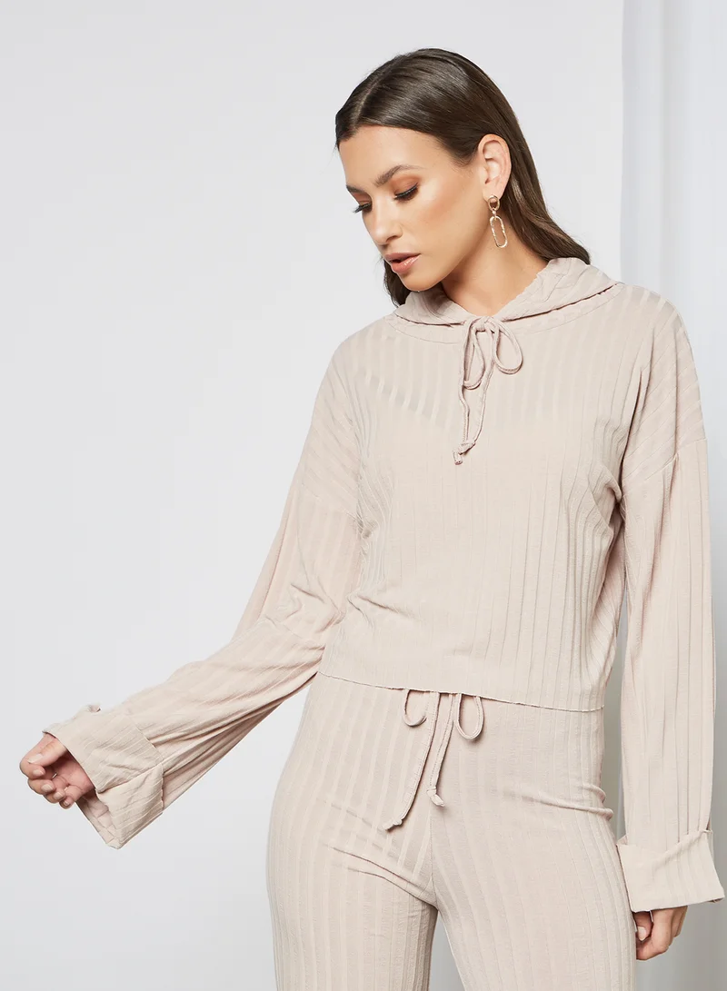 FEMME LUXE Hoodie Pyjama Set Light Grey