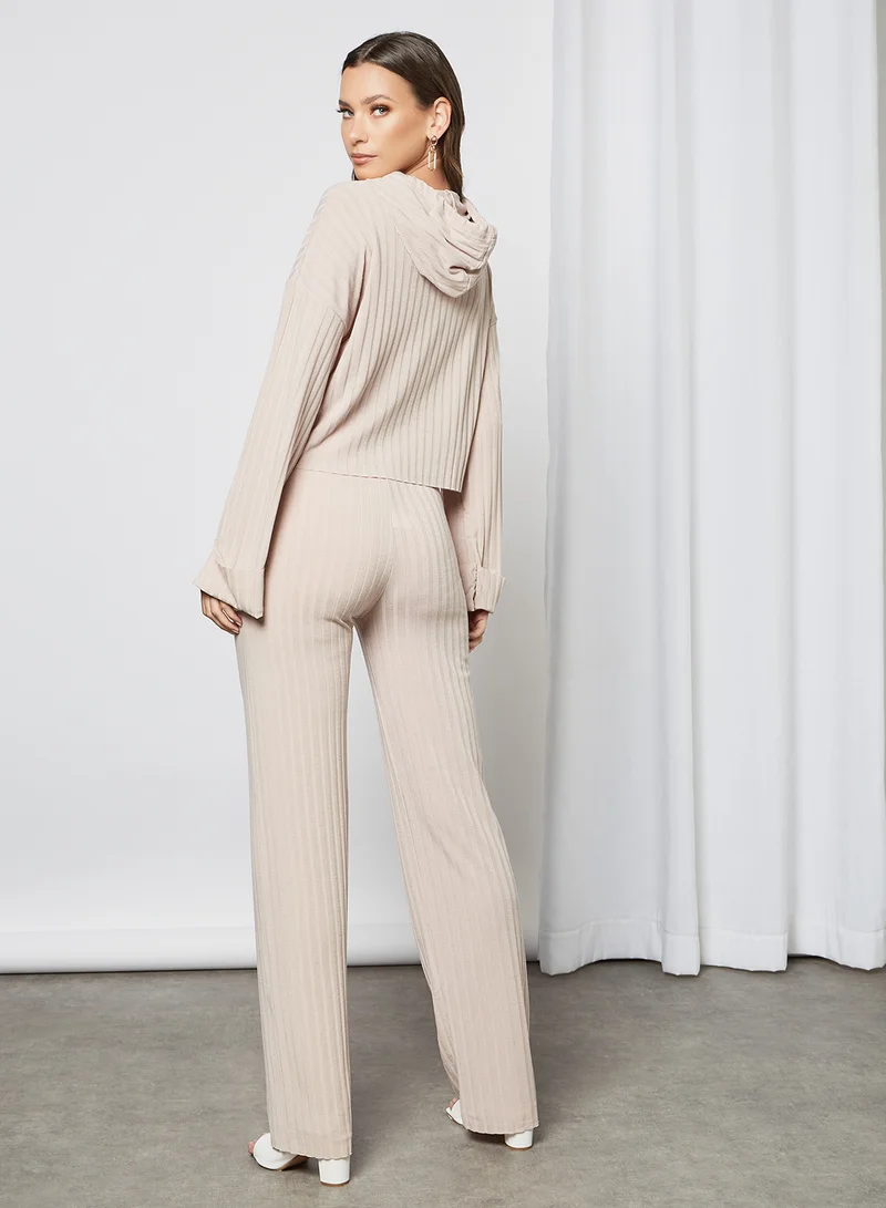 FEMME LUXE Hoodie Pyjama Set Light Grey