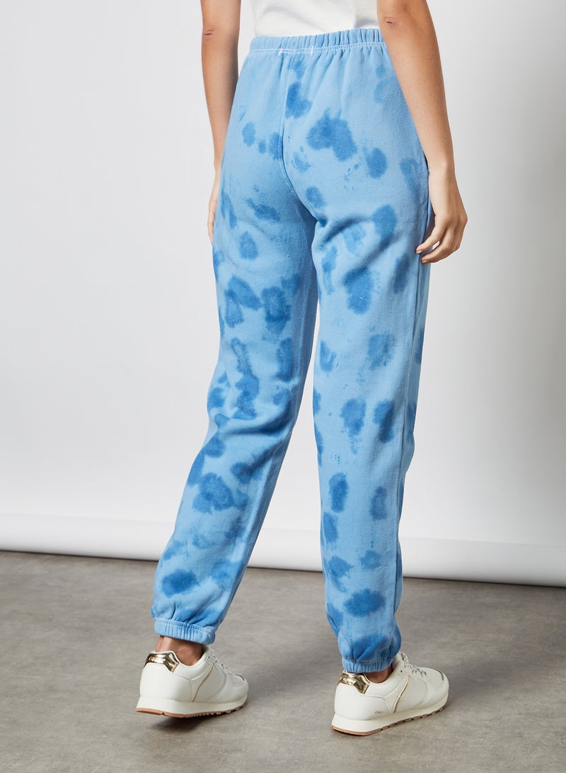 Daisy Street Abstract Print Joggers Blue  - Image 4