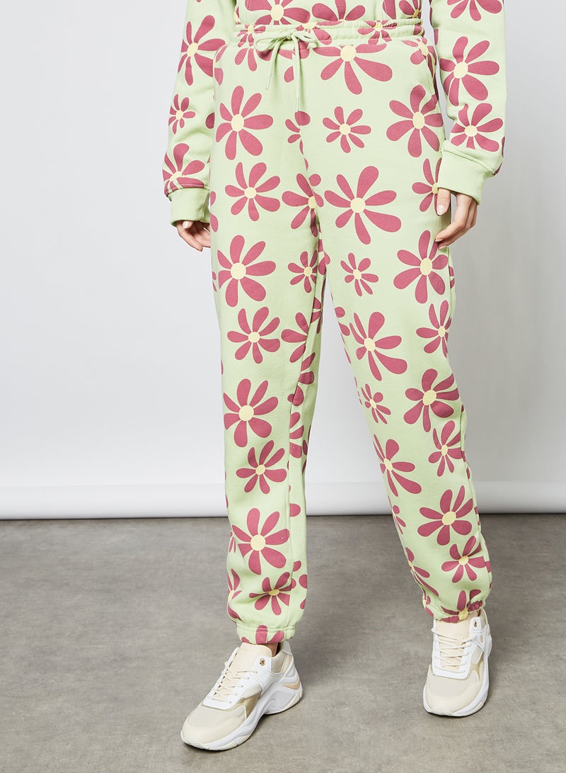 Daisy Street - Floral Print Joggers Multicolour - Image 1