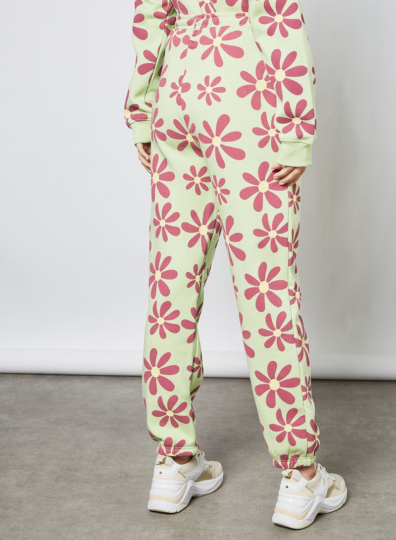 Daisy Street - Floral Print Joggers Multicolour - Image 1