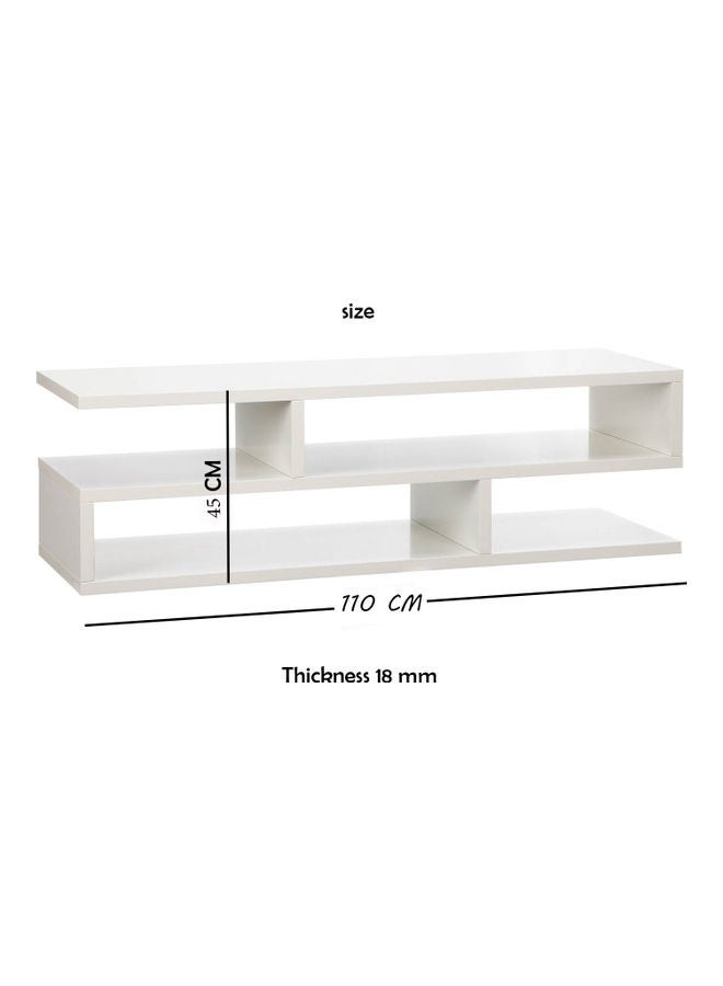 MODERN HOME - Modern TV And Coffee Table White 110x30x45cm - Image 1