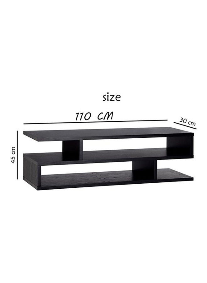 MODERN HOME Modern TV And Coffee Table Black 110x30x45cm  - Image 4