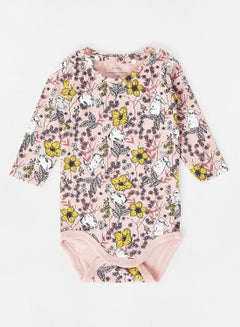 guppy Baby Floral Print Onesie Light Pink  - Image 1