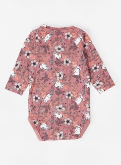 guppy Baby Floral Print Onesie Pink  - Image 2