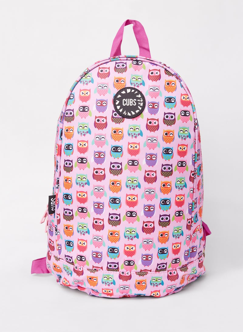 CUBS Kids Happy Owls Backpack Pink  - Image 1