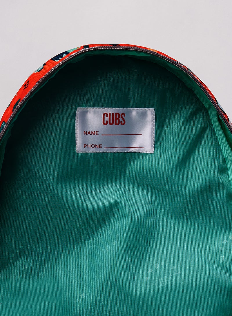 CUBS - Kids Dino Print Backpack Orange - Image 1