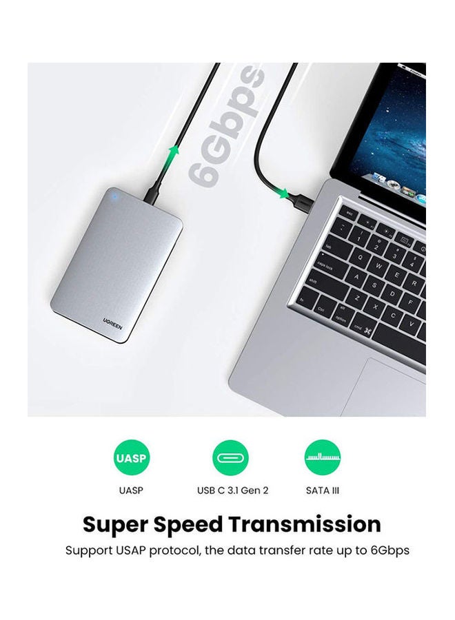 Ugreen 2.5-Inch SATA External Hard Drive Enclosure (USB-A to UAB-C Cable included) 2.5 TB  - Image 3