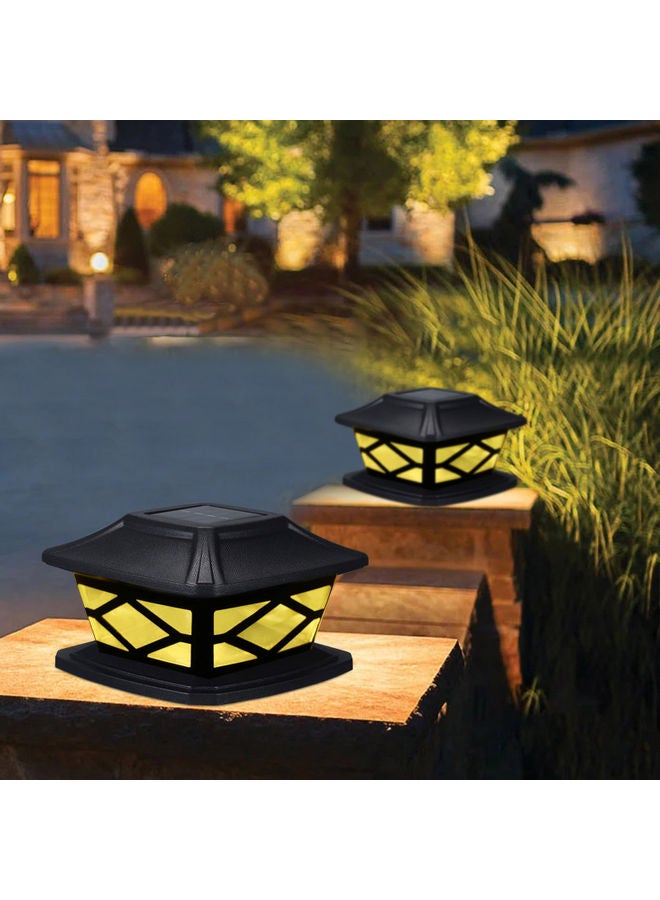 Generic 2-Piece Solar Post Cap Fence Outdoor Lamp Lighting White 30X10.50X16.50cm  - Image 2