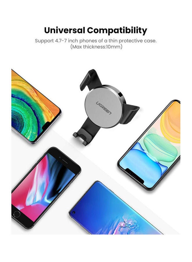 Ugreen - Gravity Drive Air Vent Mount Phone Holder Black - Image 1
