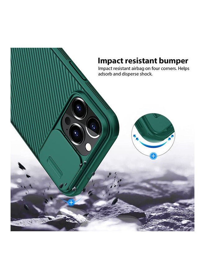 Nillkin Iphone 13 Pro Max Case With Slide Camera Cover, Camshield Pro Case With Camera Lens Protection, Tpu Frame And Pc Back Green - Image 3