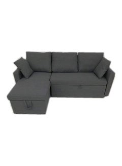 Generic Boom L Shaped Convertible Sofa Bed 3 Seaters Grey 210x150x75cm  - Image 1