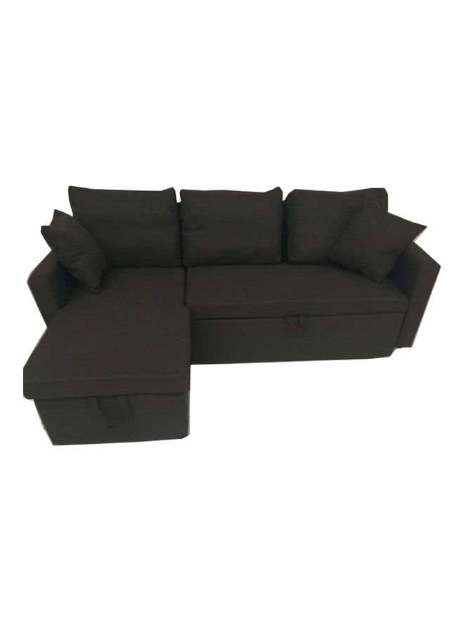Generic - Boom Dewan Sofa Cum Bed With Cution Black 210x150x75cm - Image 1