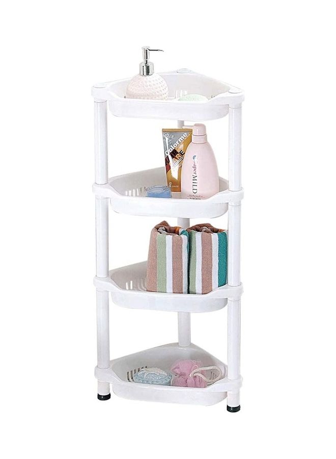 علبة منظمة لأدوات الاستحمام مكونة من 4 طبقات أبيض 77x37x26سم  - Image 4