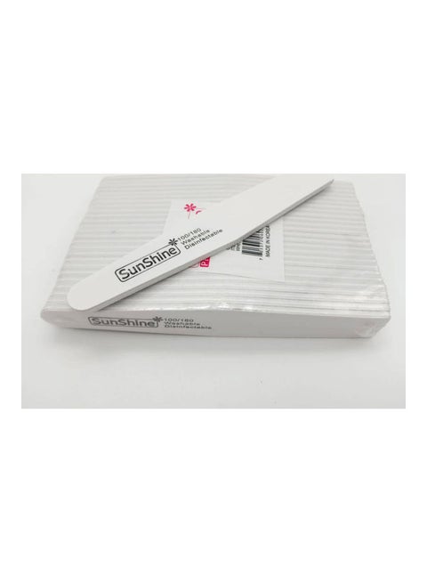 25-Pieces Triangular Nail Buffer White