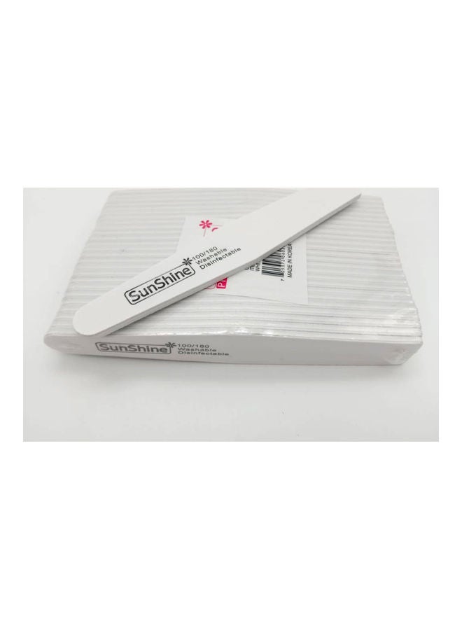 25-Pieces Triangular Nail Buffer White