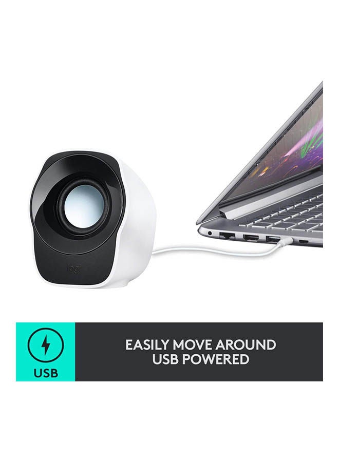 Logitech - Stereo Speakers Z120, Usb Powered 980-000524 White - Image 1