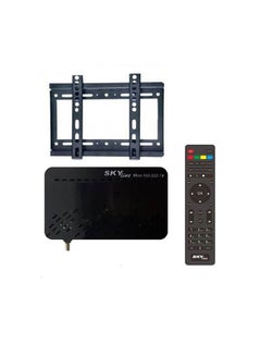 SKYLINE Mini Hd Satellite Receiver With Fox Wall Mount - 17 Up To 37 HD-222 Black 