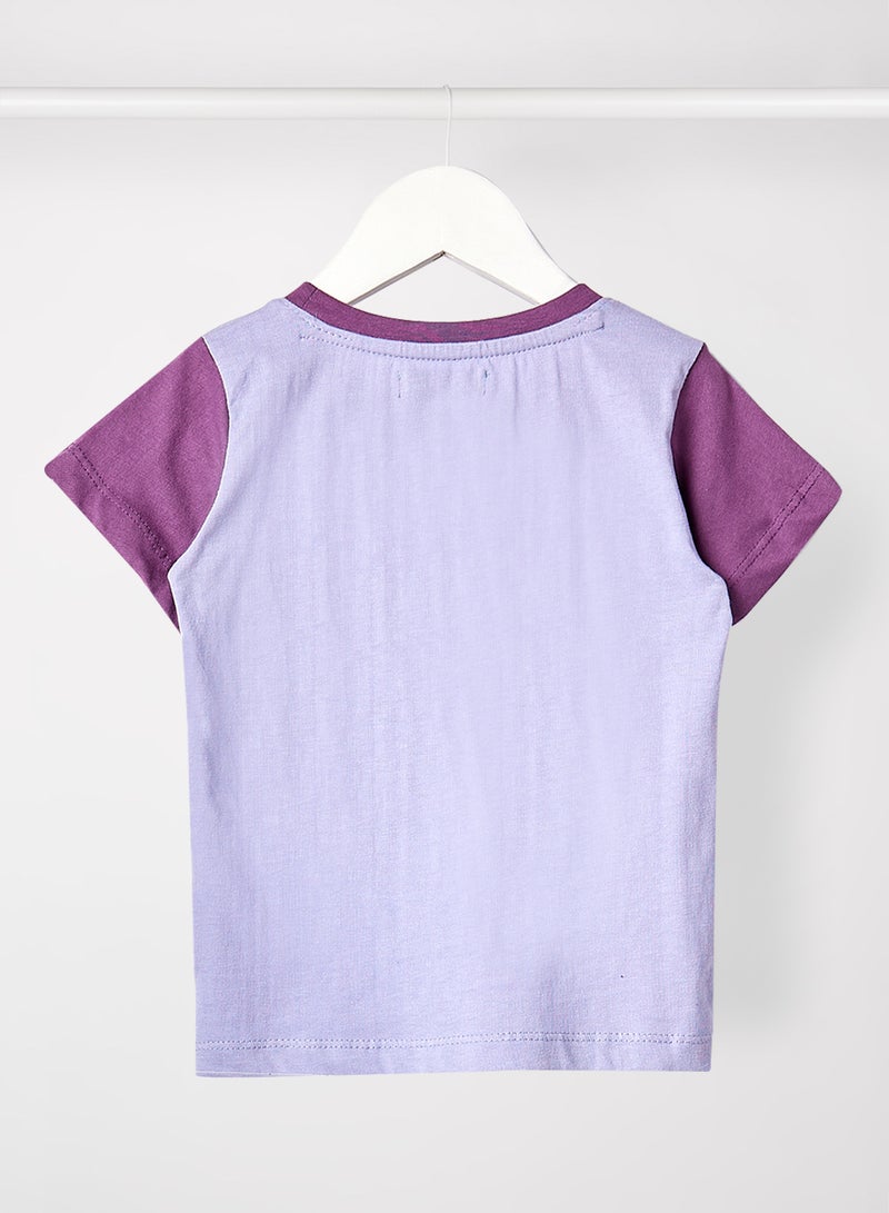 RAHA Boys Colourblock T-Shirt Purple  - Image 2