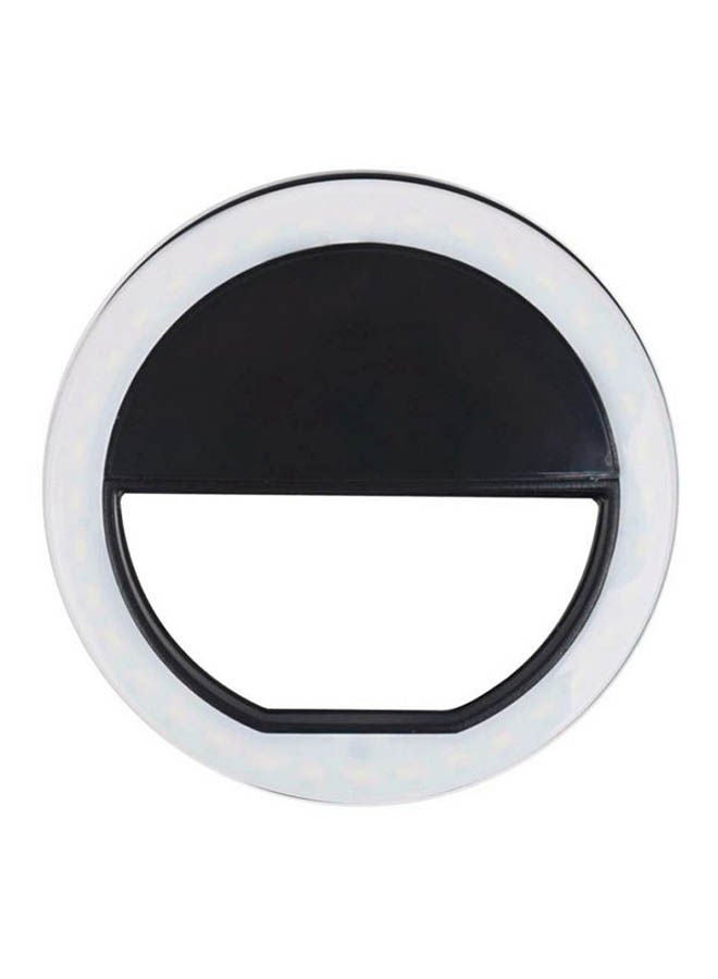 Portable Clip-On Mini Selfie Ring Light Lamp Fill-In Light Night For Smartphone Black  - Image 2