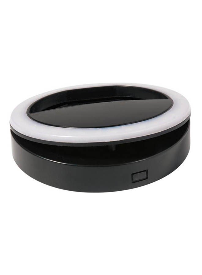 Portable Clip-On Mini Selfie Ring Light Lamp Fill-In Light Night For Smartphone Black  - Image 3