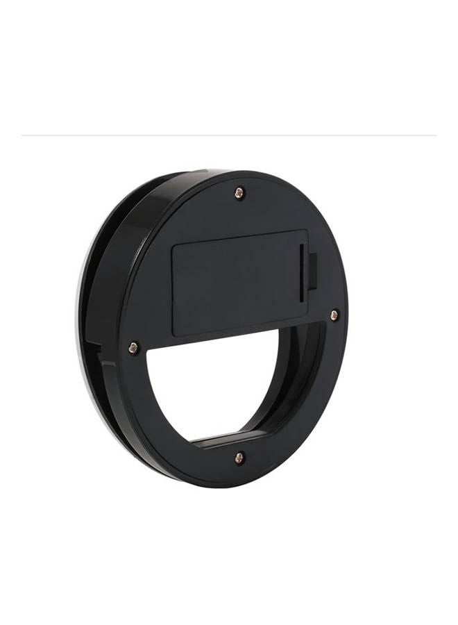 Portable Clip-On Mini Selfie Ring Light Lamp Fill-In Light Night For Smartphone Black  - Image 4