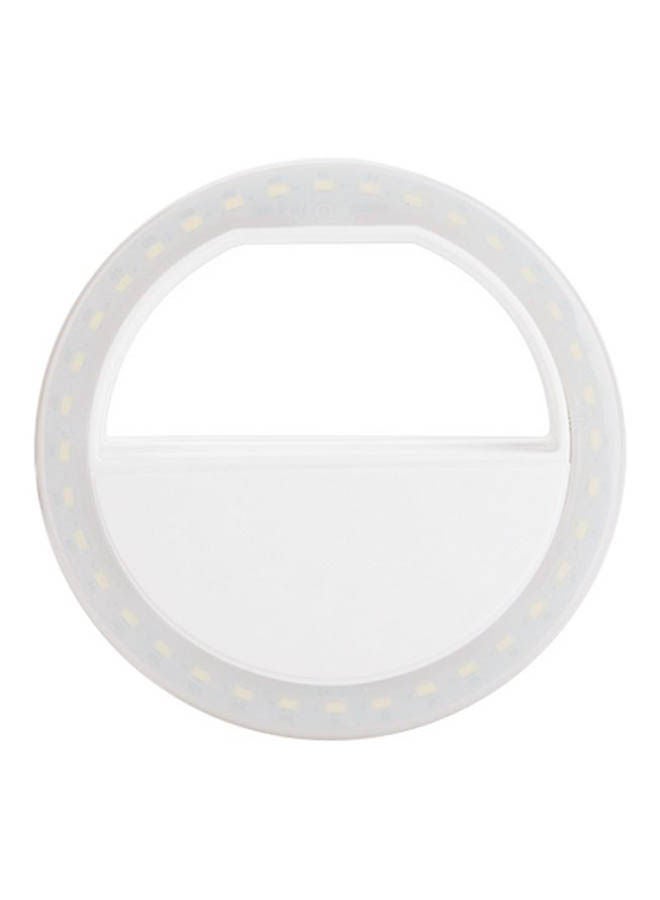 Portable Clip-On Mini Selfie Ring Light Lamp Fill-In Light Night For Smartphone White  - Image 2