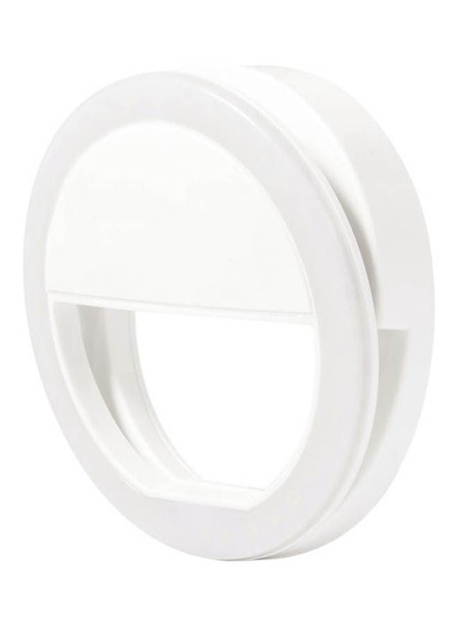 Portable Clip-On Mini Selfie Ring Light Lamp Fill-In Light Night For Smartphone White  - Image 3