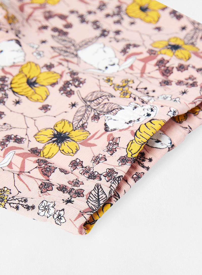 guppy - Baby Floral Print Leggings Light Pink - Image 1