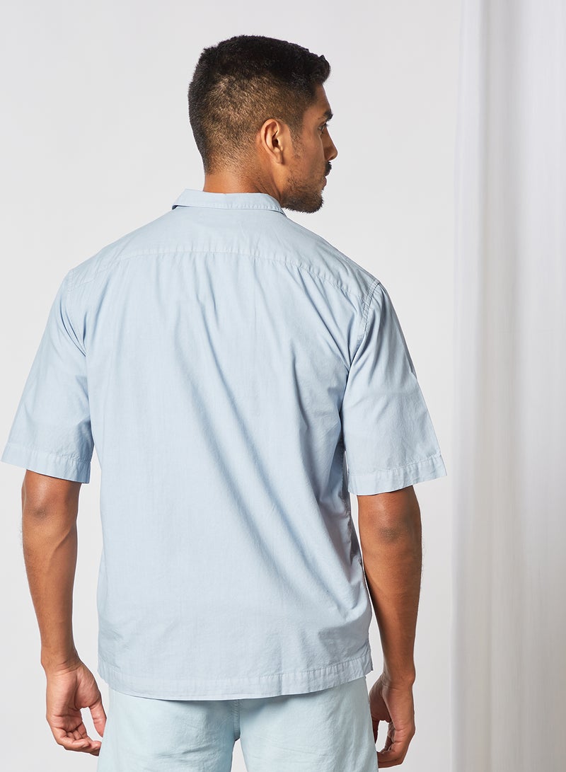 MANGO - Relaxed Fit Shirt Blue - Image 1
