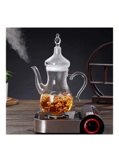 Lushh Heat Resistant Borosilicate Arabic Style Glass Teapot Clear 1000ml  - Image 3