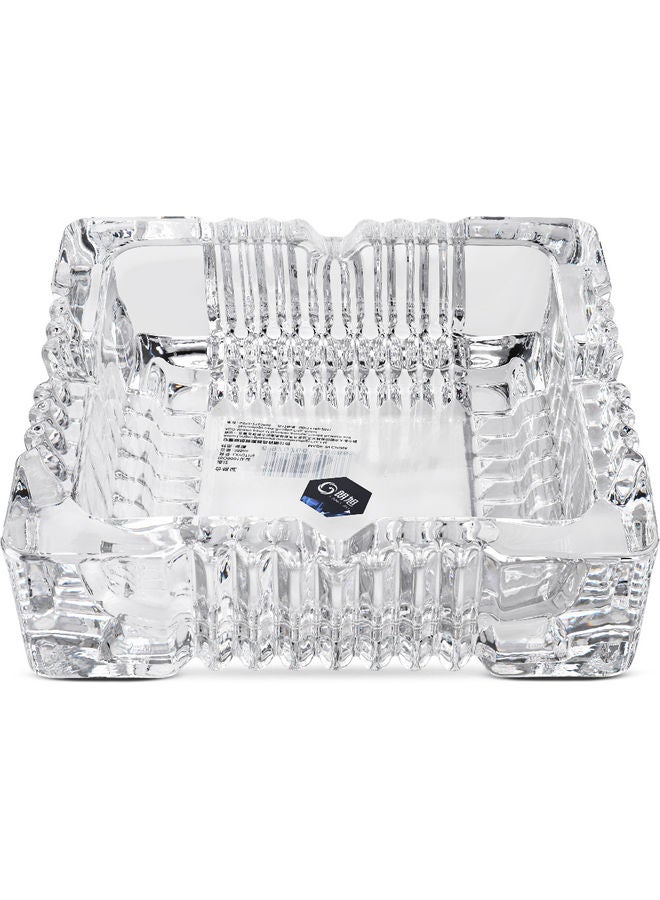 Alhoora Square Ashtray Cristal Design Clear 15x15x4.5cm - Image 1