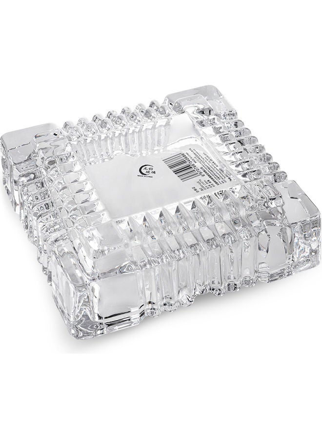 Alhoora Square Ashtray Cristal Design Clear 15x15x4.5cm - Image 2