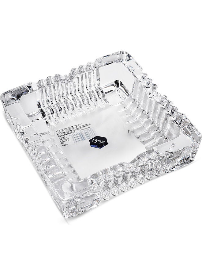 Alhoora Square Ashtray Cristal Design Clear 15x15x4.5cm - Image 3