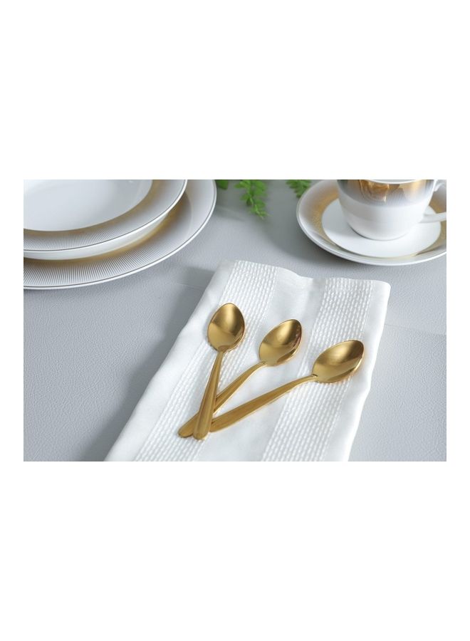 Pan Home 3-Piece GuilennaTea Spoon|stainless steal| Pvd Coated, Durable, Dishwasher Safe| Gold 14x3x2cm - Image 2