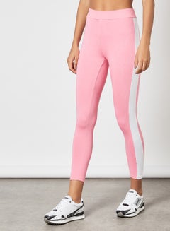 DELA Side Stripe Detail Leggings Dusty Pink/White  - Image 1