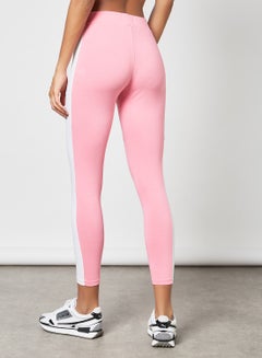 DELA Side Stripe Detail Leggings Dusty Pink/White  - Image 2