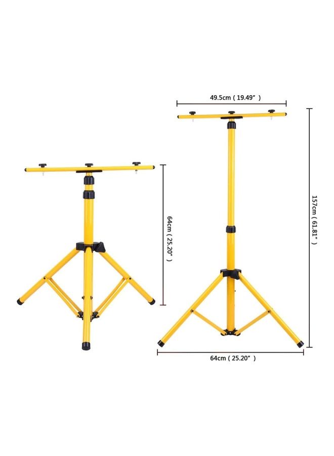 Adjustable Tripod Mount For Led Floodlight Work Emergency Lamp For Camp Yellow/Black 4.8x4.6x24.5inch - Image 2