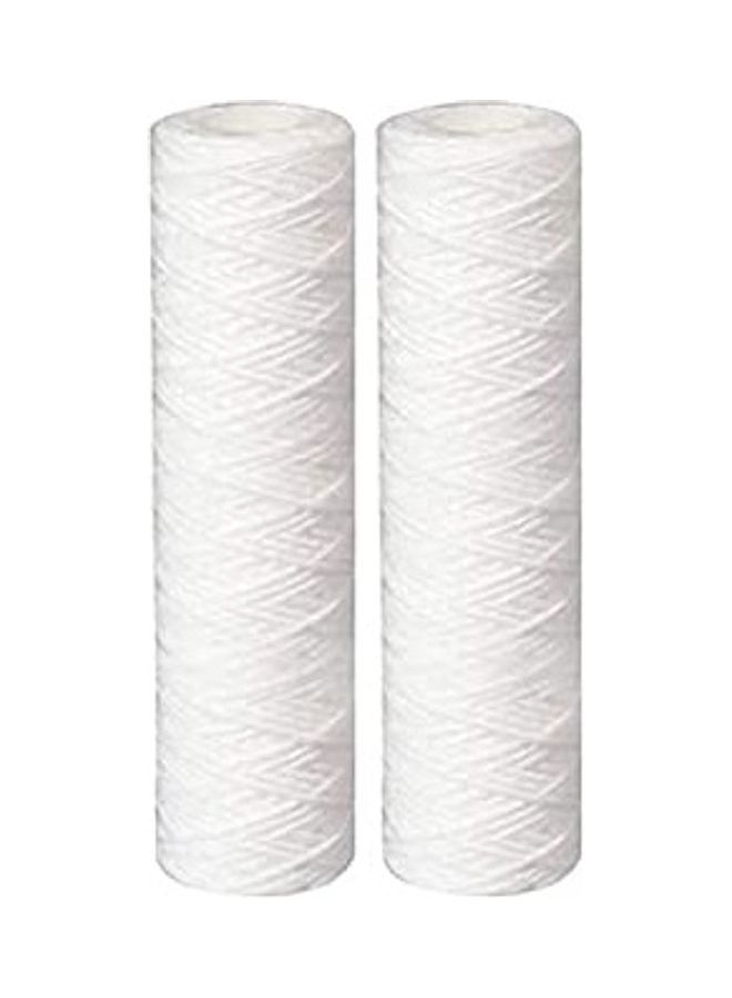 2-Piece Water Filter Cartridge White 10cm